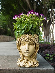 cheap -resin flower pot creative goddess succulent flower pot human head flower pot wholesale factory home advanced flower arrangement