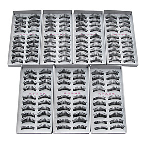 baratos Acessórios de Maquiagem-Cílios Cílios Postiços 140 pcs Volumizado / Encaracolado / Extra Longo Pestana Clássico Diário Maquiagem Cosmético