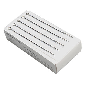 baratos Agulhas, Pinças e Pontas para Tatuagem-50pcs dragonhawk® profissional esterilizados shaders plana agulhas de tatuagem 4F