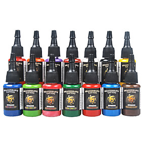 baratos Tinta para Tatuagem-DRAGONHAWK Tinta de tatuagem 14 x 15 ml Profissional - Multi Cores
