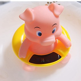 baratos Monitoramento e Controle-forma bonito do porco termômetro de água do bebê home-usado