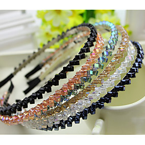 baratos Acessórios para Cabelos-Coréia do Sul importou hairpin cabeça de strass frisado decorações de argola faixa de cabelo de cristal duas carreiras roxo