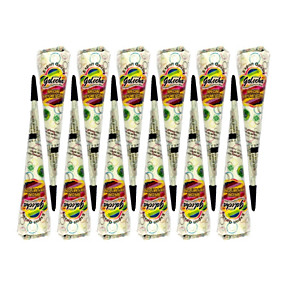 baratos Tinta Corporal Temporária-12 pcs Tubos de Henna Tatuagens temporárias Non Toxic / Tribal Arte para o Corpo Rosto / Corpo / Mãos