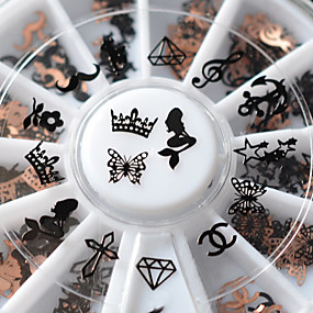 baratos Arte para Unhas-1 pcs 3D Liga Jóias de Unhas Para arte de unha Manicure e pedicure Simples / Acabamento Metal / Jóias de unha