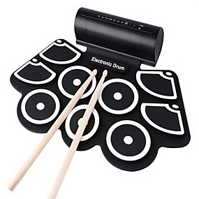 baratos Instrumentos de Percussão-a mão-de rolamento silicone bateria drum kit usb bateria eletrônica