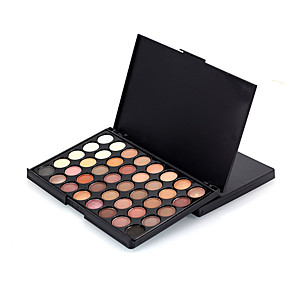 baratos Maquiagem para os Olhos-40 cores Conjunto de maquiagem Sombra para Olhos Acessórios para Maquiagem Fosco Brilho Glitter Brilhante esfumaçado Maquiagem para o Dia A Dia Cosmético Dom