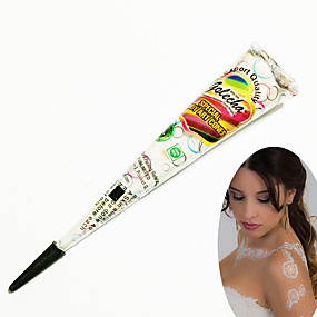 baratos Tinta Corporal Temporária-3 pcs Tubos de Henna Tatuagens temporárias Renda / Non Toxic Arte para o Corpo Rosto / Mãos / Braço