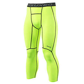 Sanke Mens Athletic Capri Legging Cool Dry Compression Running Tights 3//4Pants