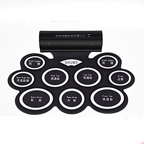 baratos Instrumentos de Percussão-Bateria Instrumentos Musicais Bateria Música Crianças Brinquedos Dom