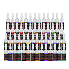 baratos Tinta para Tatuagem-FTTATTOO Tinta de tatuagem 54 x 8 ml Profissional - Multi Cores