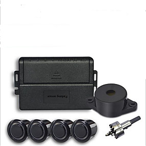 baratos Câmeras de Ré para Carros-Sensor de estacionamento com 4 sensores campainha 22mm kit radar de backup reverso sistema de alerta sonoro indicador sonda sistema 12 v