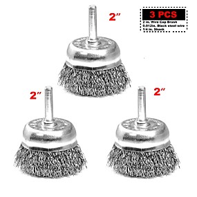 Toolman 2PCs 4 Knotted Cup Brush Set for Grinders Twist Knotted /& Crimped Wire Cup Brush Universal fit for Power Drill Works with DeWalt Makita Ryobi