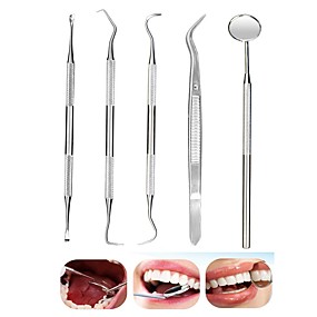 baratos Higiene Oral-骐骏（KYLINSPORT) 5 pcs dente Cuidado Pessoal Saúde Fiapo Aço Inoxidável 211 Aluminio 7075 0.15 kg Espelhado Cabeça Flexivél e Giratória N / D 0.15 kg