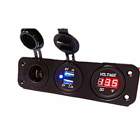 baratos Carregadores Veiculares-LOSSMANN Carro Carregador Automotivo 2 Portas USB para 5 V