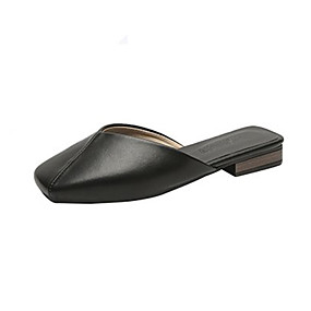 square toe flat mules