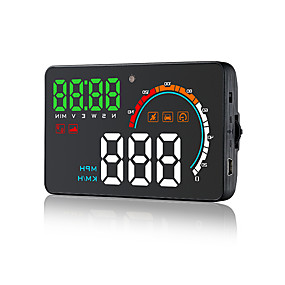 baratos Projetor Head-up Display-q5hud universal auto veículo gps hud velocidade odômetro head up display digital carro velocímetro overspeed