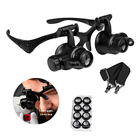 baratos Brinquedos Educativos-Alta Definição Luz LED Resistente às intempéries Resistente à Umidade Genérico Ângulo de visão largo Fones de Ouvido 10 15 20 25 Lupa Monocular Lupas Plástico Metal Alumínio