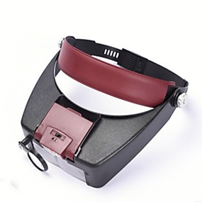 baratos Brinquedos Educativos-Iluminação de LED Bonecos, Figuras de ação Lupas Capacete Ampliação Reading Aid cabeça Adulto Infantil Brinquedos Dom