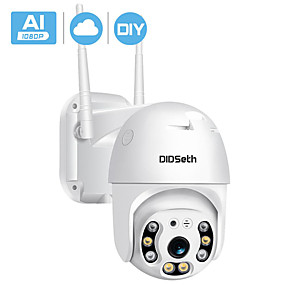 halpa IP-kamerat-didseth hd 1080p 2 mp wifi mini ptz ip kamera ulkona langaton cmos zoom nopeus kupoli CCTV vedenpitävä pimeänäkö turvakamera onvif 2mp ai kaksisuuntainen ääni kodinvalvontakamera