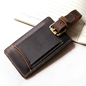 baratos Acessórios de Viagem &amp; Bagagem-senhor e senhora Etiqueta para Mala Personalizado Sob Medida Únicos Acessório de Bagagem Durável Conveniência Pele silica Gel 2pcs Marron Almofadado Acessório de Viagem