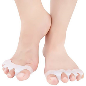 baratos Bem Estar em Viagens-Corretor de Postura Silicone Portátil Preto Branco Rosa Azul Bege / Toe Separadores &amp; joanete Pad
