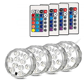 2 Pack Pond UBEGOOD Submersible LED Lights with Remote Waterproof Underwater Led Lights Party Decoration Light for Aquarium Garden Wedding Pool Battery Operated Base Vase Hot Tub