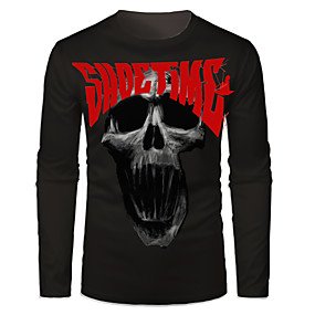 Hombre 3D Graphic Print Camisetas Esqueleto y coraz/ón Camiseta Hombre 3DT Camisa Manga Corta Cuello Redondo impresi/ón Digital Casual Manga Corta