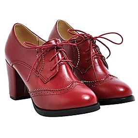 women's chunky heel oxfords