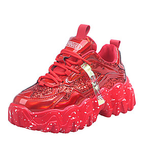 red sequin trainers
