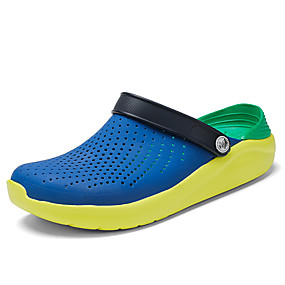 blue clogs and mules