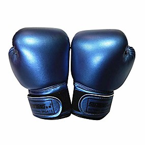 Leather Boxing Gloves MMA Training Sparring Muay Thai Fight Punch BW Boxing