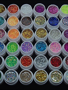 baratos Liquidação de Unhas-Esmalte Gel UV 8ml 36pcs Glitters / UV Color Gel / Shimmering De Mergulhar para Longa Proteção Glitters / UV Color Gel / Shimmering