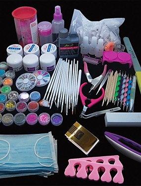 baratos Liquidação de Unhas-167pçs pro arte do prego jogo de ferramenta pincel ponta gel em pó acrílico uv