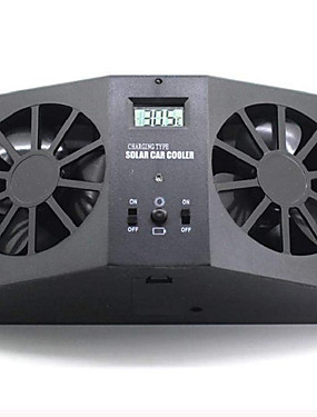 baratos Aparelhos de vida do carro-interior do carro auto ventilação de ar solar powered sistema de ventilação do ventilador frio ventilador dual-ventilador