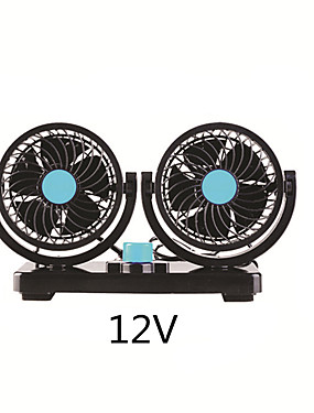baratos Aparelhos de vida do carro-ventilador do carro ventilador ar condicionado auto refrigerador duplo 360 graus rotativo 12 v ou 24