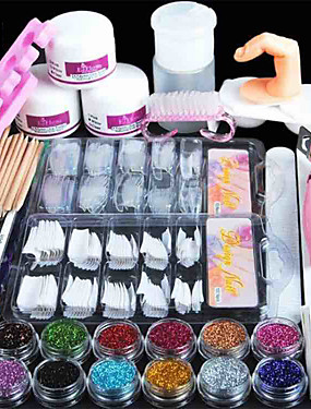 baratos Kits &amp; Conjuntos para Unhas-66 pcs Resina Kits de unhas Segurança Melhor qualidade Leve e conveniente Estiloso Diário Festival Ferramenta de Nail Art para Unha de Dedo