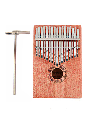 baratos Instrumentos Musicais-Kalimba 17 Key Finger Mbira Sanza Thumb Piano Madeira Portátil Instrumento Musical Melhor Presente para Crianças e Iniciantes