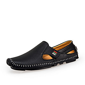 Shoes Men's Loafers & Slip-Ons Comfort Light Soles Spring Fall Leather Casual Outdoor Magic Tape Flat Heel Black (Color : Black Size : 43) Shoes Men's Loafers & Slip-Ons Comfort Light Soles Spring Fall Leather Casual Outdoor Magic Tape Flat Heel Black (Color : Black Size : 43)