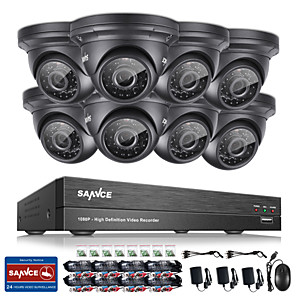 SANNCE 16CH Außen Überwachungskamera System 1080N DVR IR Fernzugriff Nachtsicht