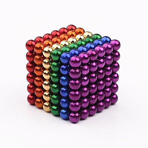 Magnet Balls 5 MM 216 PCS Colorful Rare Earth Cube Desk Toy Games with Endless DIY Shapes Craft Decoration Toys at Office or Home for Holiday Gift