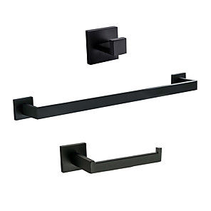 Bathroom Hardware Hot Online For 2018 Bathroom Accessory Set Traditional Vintage Stainless Steel 3pcs Hotel Bath Tower Bar Robe Hook