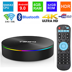 T95Q 4GB//32GB Android 8.1 TV BOX S905X2 Quad Core 2.4G/&5G WiFi BT4.1 4K 3D Media