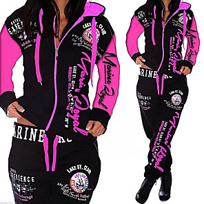 women's embroidered fleece sweatsuit set