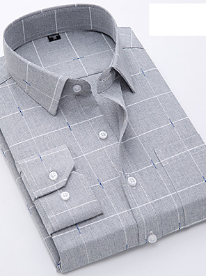 XTX Men Long Sleeve Formal Buttons Anchor Print Stylish Dress Shirts 