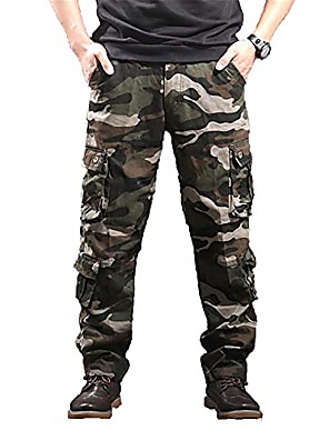 Pantalón Corto para Hombre Crosshatch Cargo Combate Algodón Pantalones Largo Ejército Camo Militar Media 