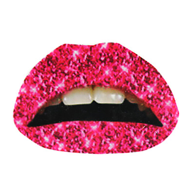 5 Pcs Glitter Pink Temporaty Lip Tattoo Sticker 234746 2018 – $2.99