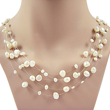 colar necklace 8mm pearl strand genuine inch perolas verdadeiro foto