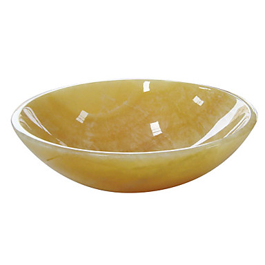 405 39 Honey Onyx Round Sink Yellow