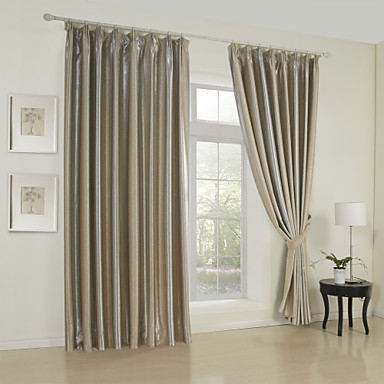 Two Panels Curtain Modern , Solid 65% Rayon/35%Polyester Rayon Material ...