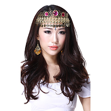 Performance Dancewear Alloy With Three Red Gems Belly Dance Headpiece 